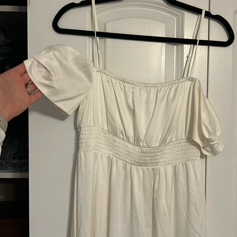 Pamela x NAKD off shoulder maxi dress in white new with tags